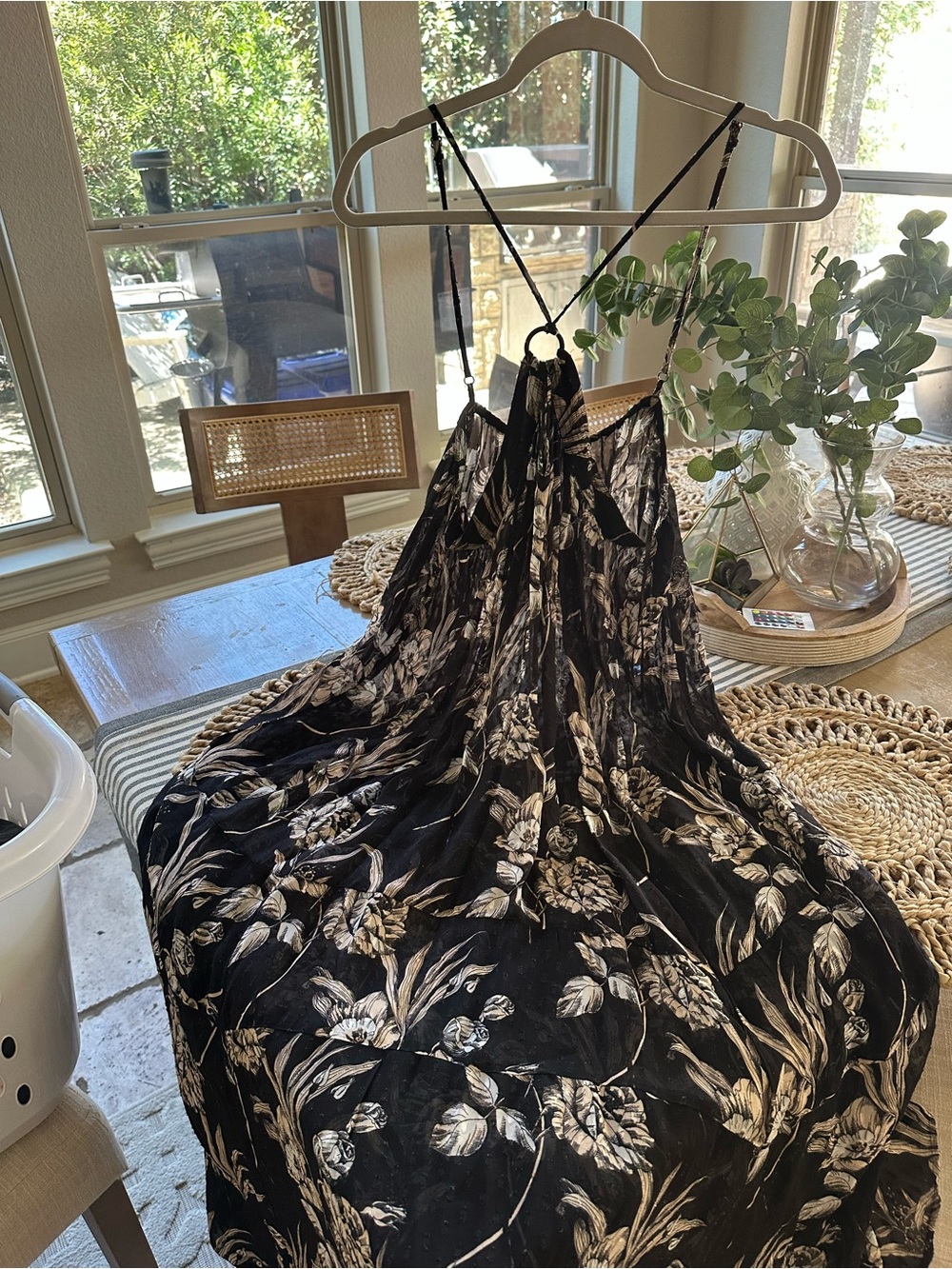 Black Floral Maxi Dress - Unbranded